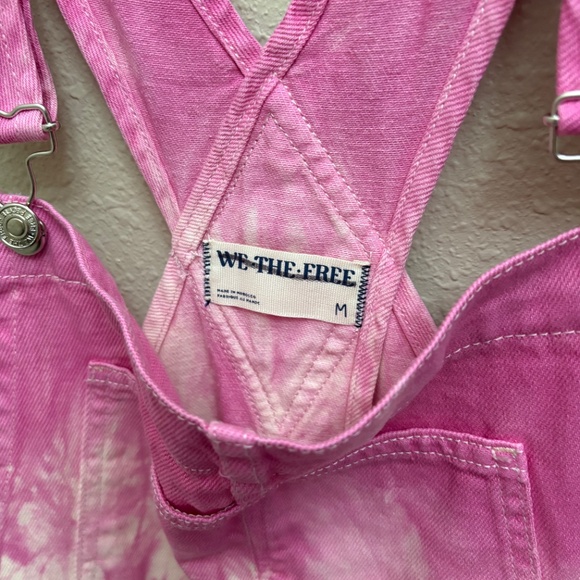 We the free denim pink overalls - Picture 4 of 6